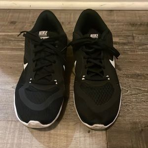 Black and white Nike sneakers